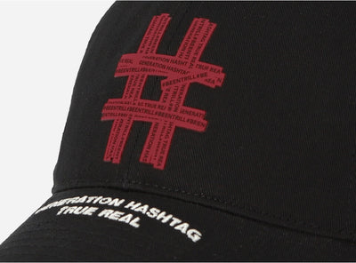 Hashtag Baseball Cap Adjustable Cotton Stylish Hat