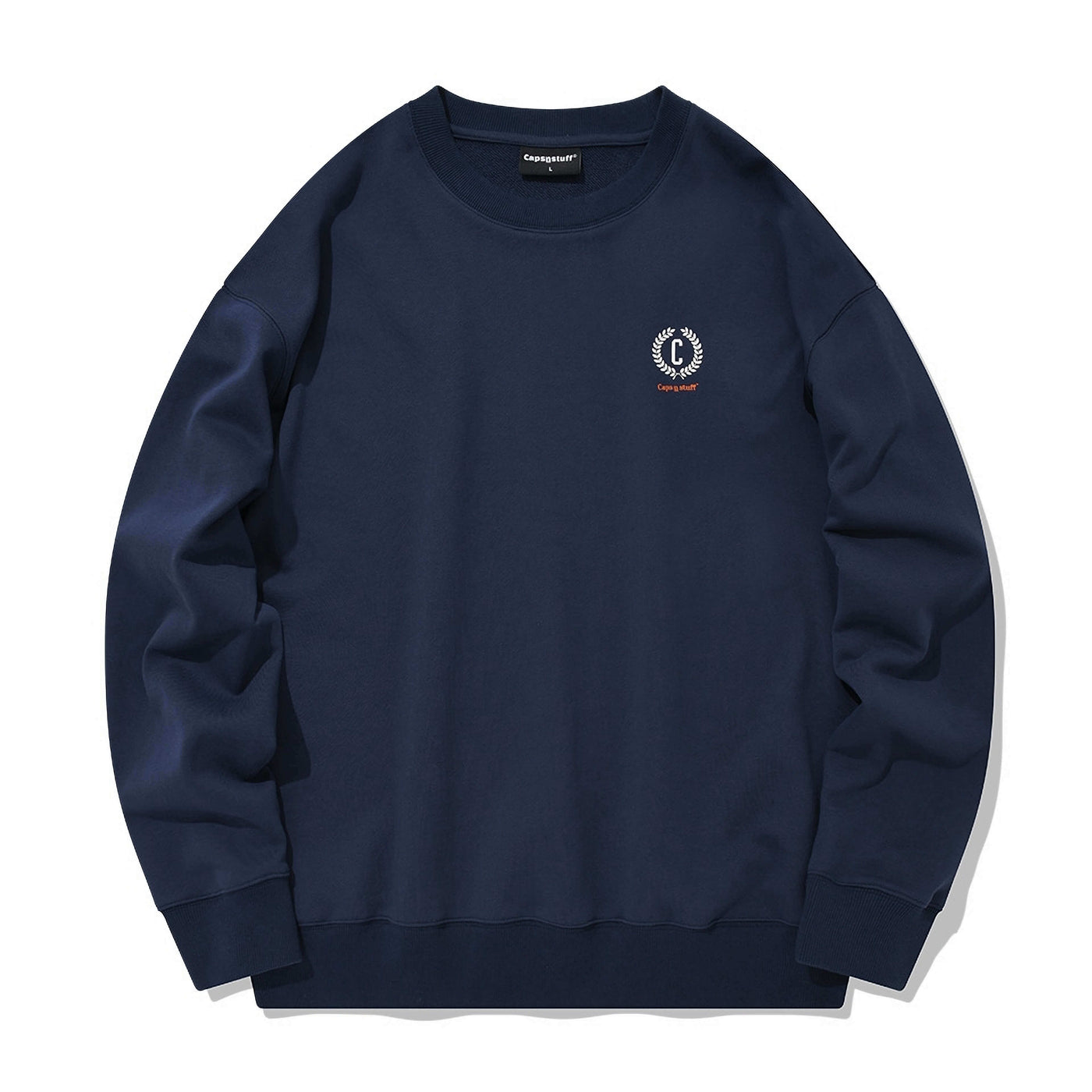 men_women_teens_comfortable_crewneck_simple_plain_sweatshirt_navy