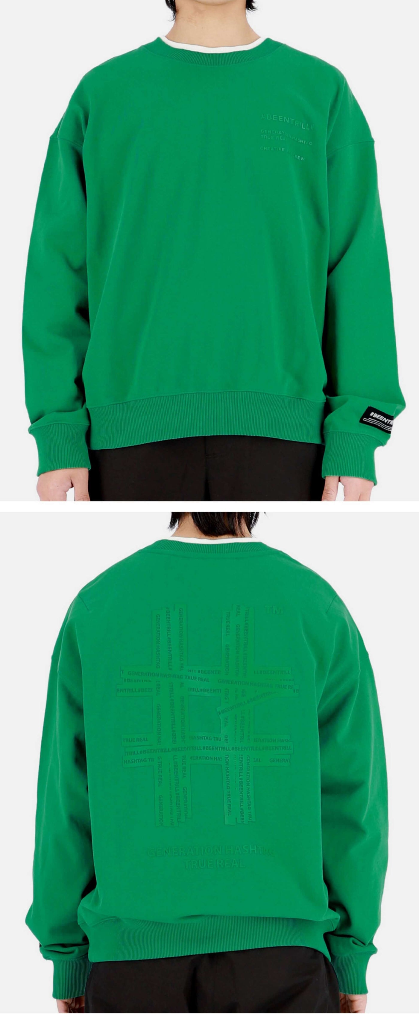 men-women-comfort-oversized-crewneck-loose-fit-sweatshirt-long-sleeve-sweater-simple-design-pullover-casual-plain-tops-teens-mtm-tone-on-tone-green