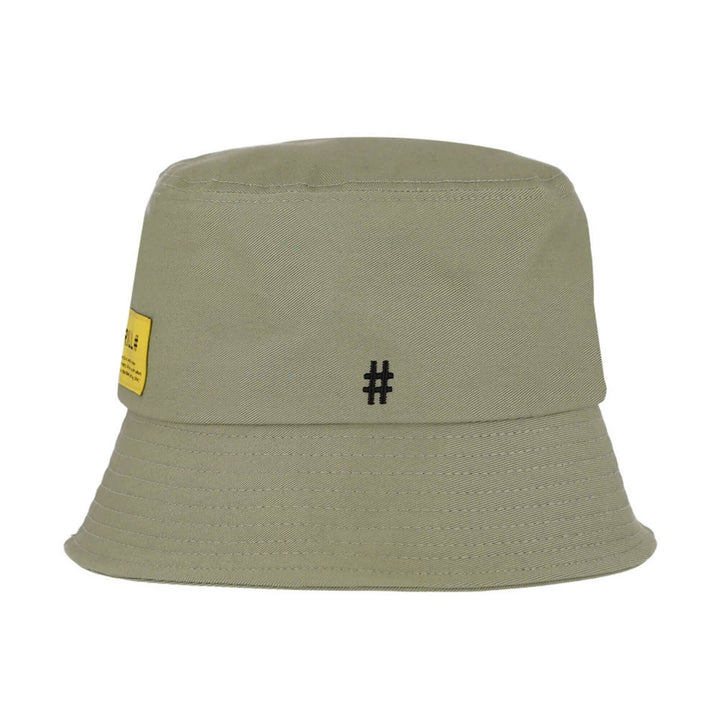 [BEENTRILL]★ONE POINT HASHTAG BUCKET HAT BEENTRILL Yellow Taping Hashtag Bucket Hat White – LAW DIVINE