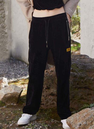 men-women-essential-comfortable-wide-loose-fit-track-chino-cargo-straight-velour-pants-black