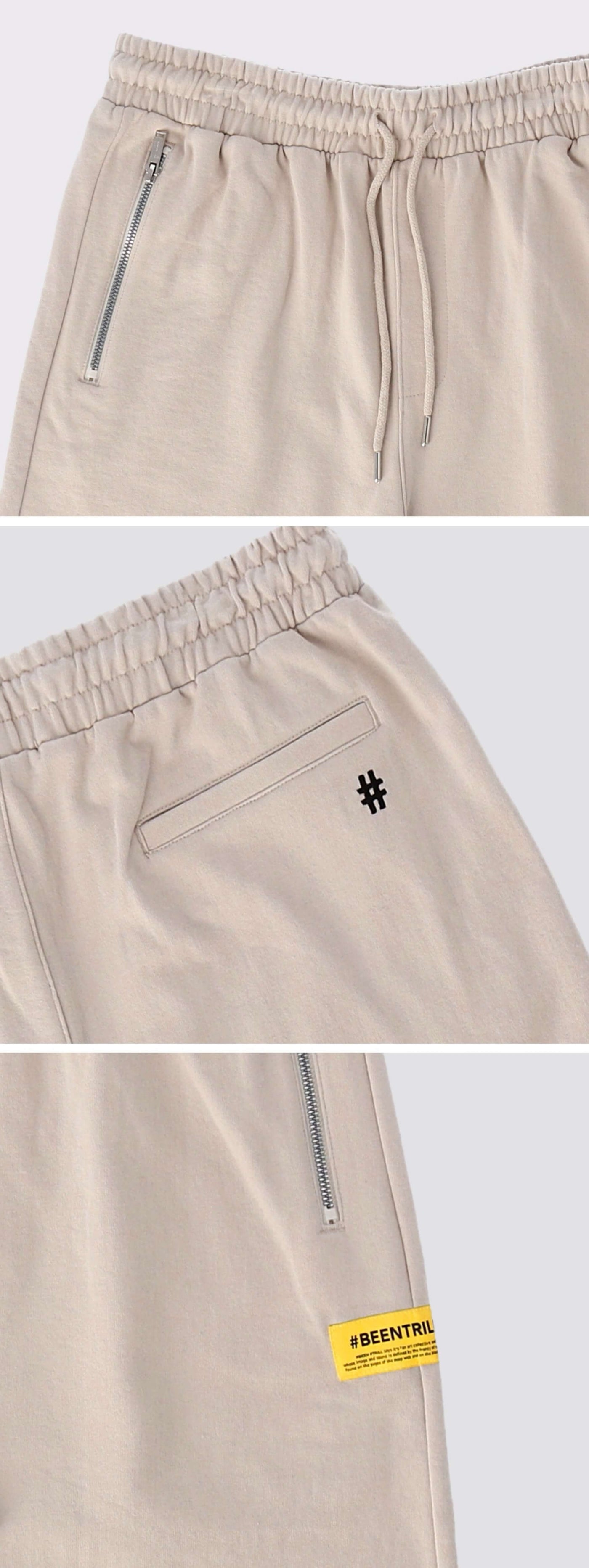 men-women-essential-windshield-comfortable-sweat-shorts-light-beige-black