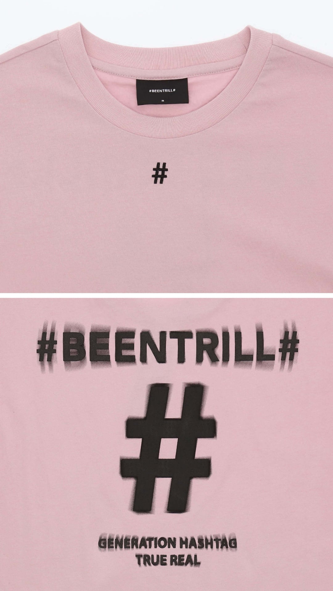 [BEENTRILL]★SHAKE SHAKE HASHTAG LONG SLEEVE T-SHIRT men_women_ladies_comfortable_s