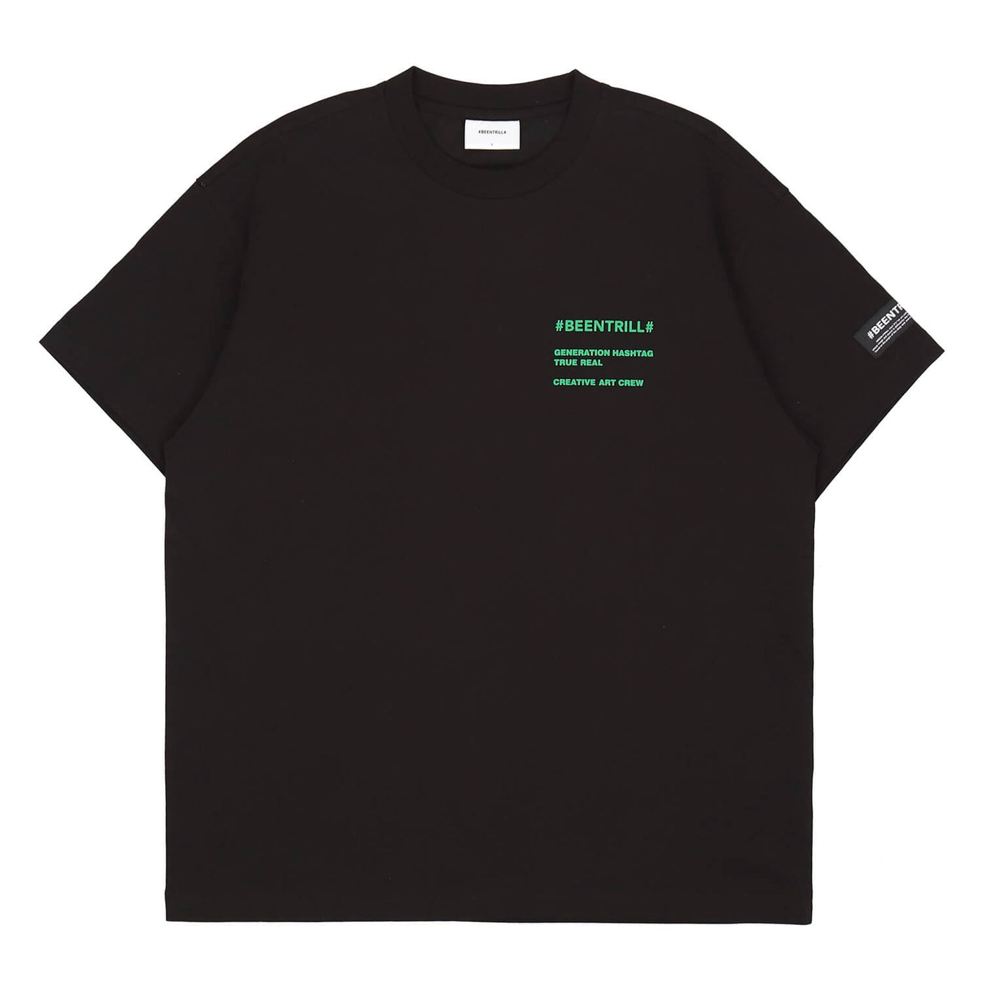 Men's & Women's Green Taping Hashtag Oversized T-Shirt