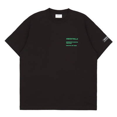 Men's & Women's Green Taping Hashtag Oversized T-Shirt