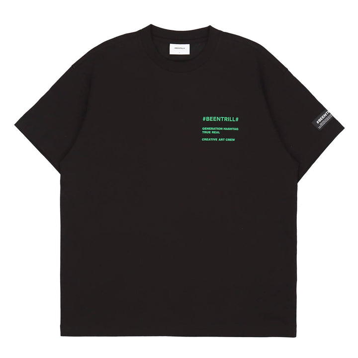 BEENTRILL■Reflective Hashtag OverFit T-Shirt■送料込 BEENTRILL□Reflective Hashtag OverFit T-Shirt□送料込 (BEEN
