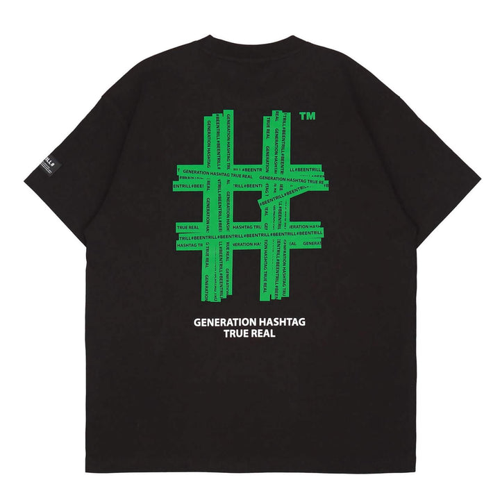 [BEENTRILL]★NEW HASHTAG LONG T-SHIRT Been Trill Hashtag T-Shirt Black White Size Large | eBay