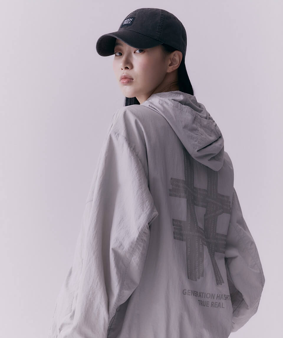 BEENTRILL■Women Basic Hash Tag OverFit Windbreaker ■送料込 Men, Women Reflective Hashtag Oversized Windbreaker Jacket